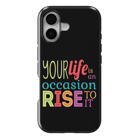 DistinctInk MagSafe Tough Case for iPhone 17 (6.1") - Life an Occasion Rise to It - Shockproof Drop Protection MagSafe Compatible Cover