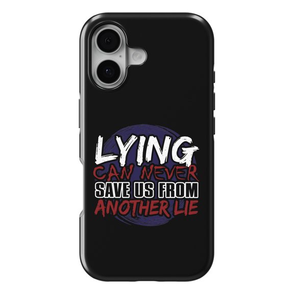 DistinctInk MagSafe Tough Case for iPhone 17 (6.1") - Lying Never Save from Another Lie - Shockproof Drop Protection MagSafe Compatible Cover