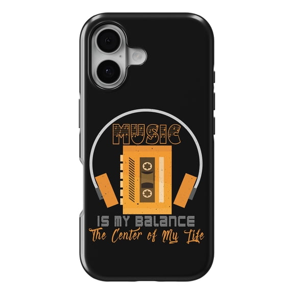 DistinctInk MagSafe Tough Case for iPhone 17 (6.1") - Music Balance Center Life - Shockproof Drop Protection MagSafe Compatible Cover