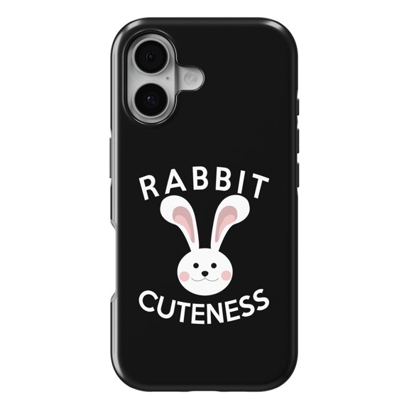 DistinctInk MagSafe Tough Case for iPhone 17 (6.1") - Rabbit Cuteness - Bunny Ears - Shockproof Drop Protection MagSafe Compatible Cover