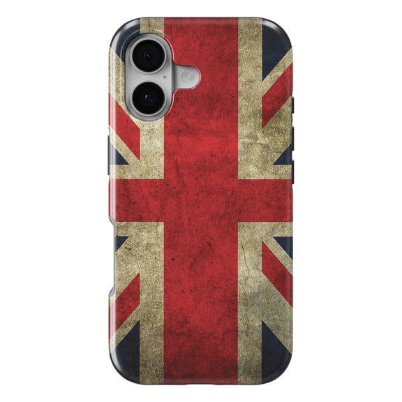 DistinctInk MagSafe Tough Case for iPhone 17 (6.1") - Red White Blue British Flag Old - Shockproof Drop Protection MagSafe Compatible Cover