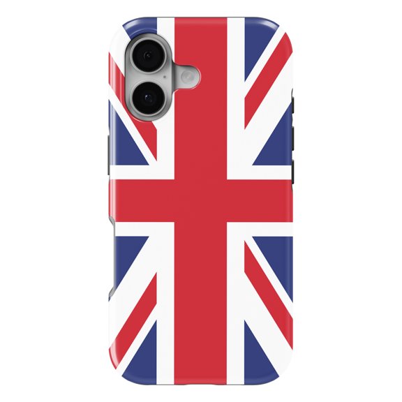 DistinctInk MagSafe Tough Case for iPhone 17 (6.1") - Red White Blue British Flag UK - Shockproof Drop Protection MagSafe Compatible Cover