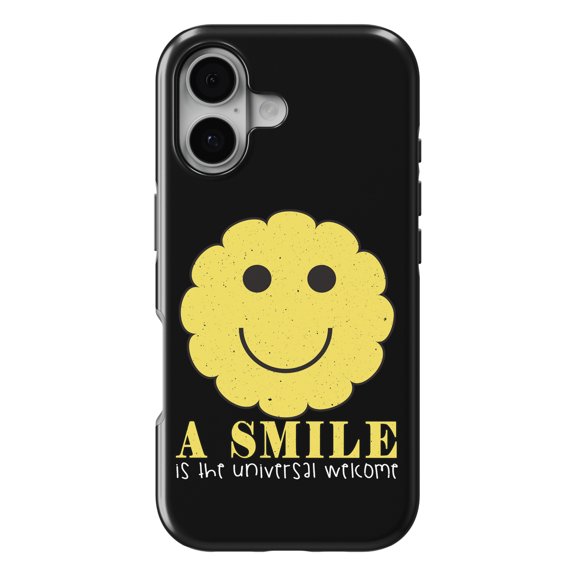 DistinctInk MagSafe Tough Case for iPhone 17 (6.1") - Smile Universal Welcome - Shockproof Drop Protection MagSafe Compatible Cover
