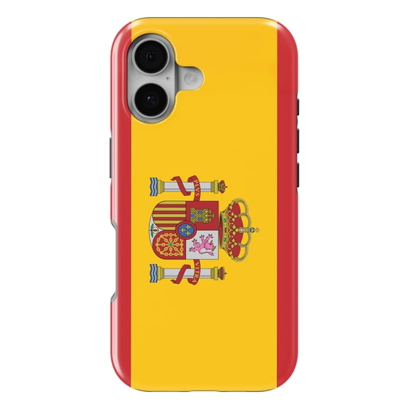DistinctInk MagSafe Tough Case for iPhone 17 (6.1") - Spain Spanish Flag Red Yellow - Shockproof Drop Protection MagSafe Compatible Cover