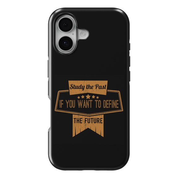 DistinctInk MagSafe Tough Case for iPhone 17 (6.1") - Study Past If Want Define Future - Shockproof Drop Protection MagSafe Compatible Cover