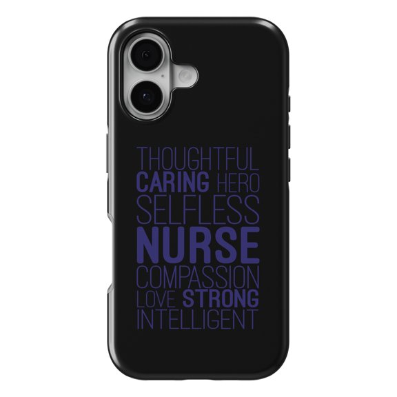 DistinctInk MagSafe Tough Case for iPhone 17 (6.1") - Thoughtful Caring Hero Selfless Nurse - Shockproof Drop Protection MagSafe Compatible Cover