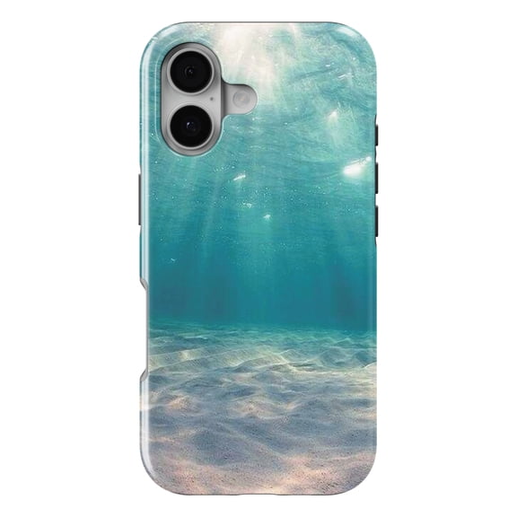 DistinctInk MagSafe Tough Case for iPhone 17 (6.1") - Underwater Sun Sand - Shockproof Drop Protection MagSafe Compatible Cover