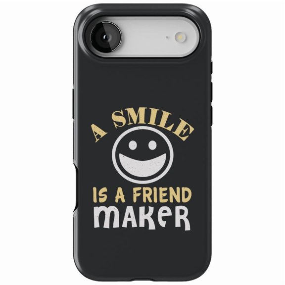 DistinctInk MagSafe Tough Case for iPhone 17 Air (6.7") - A Smile is A Friend Maker - Shockproof Drop Protection MagSafe Compatible Cover