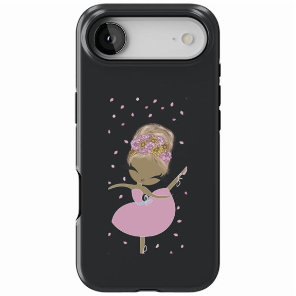 DistinctInk MagSafe Tough Case for iPhone 17 Air (6.7") - Ballerina Dancing in Flower Petals - Shockproof Drop Protection MagSafe Compatible Cover