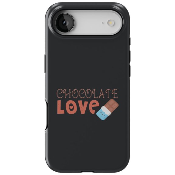 DistinctInk MagSafe Tough Case for iPhone 17 Air (6.7") - Chocolate Love - Shockproof Drop Protection MagSafe Compatible Cover