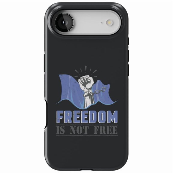 DistinctInk MagSafe Tough Case for iPhone 17 Air (6.7") - Freedom is Not Free - Shockproof Drop Protection MagSafe Compatible Cover