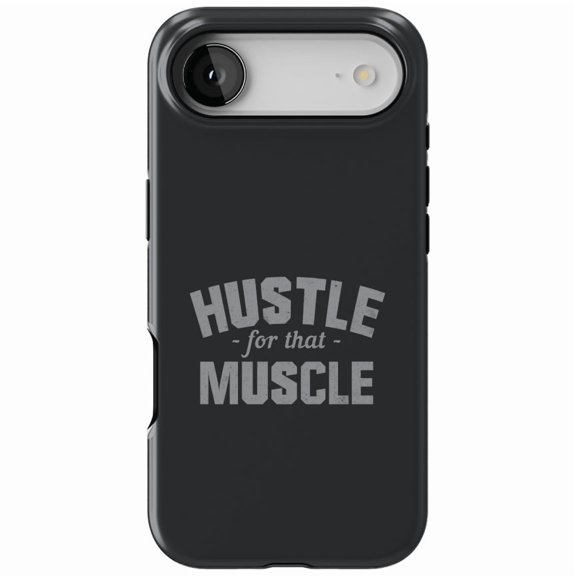 DistinctInk MagSafe Tough Case for iPhone 17 Air (6.7") - Hustle for That Muscle - Shockproof Drop Protection MagSafe Compatible Cover