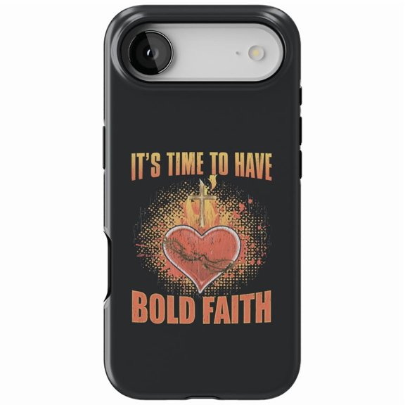DistinctInk MagSafe Tough Case for iPhone 17 Air (6.7") - It's Time to Have Bold Faith - Shockproof Drop Protection MagSafe Compatible Cover
