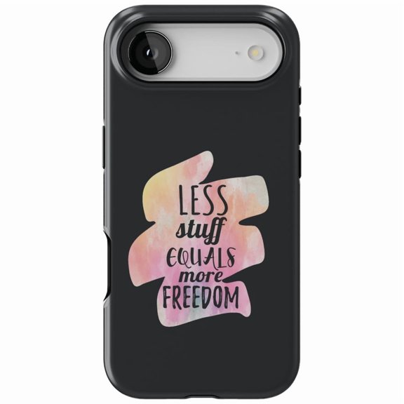DistinctInk MagSafe Tough Case for iPhone 17 Air (6.7") - Less Stuff Equals More Freedom - Shockproof Drop Protection MagSafe Compatible Cover