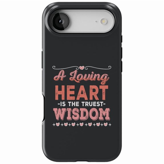 DistinctInk MagSafe Tough Case for iPhone 17 Air (6.7") - Loving Heart Truest Wisdom - Shockproof Drop Protection MagSafe Compatible Cover