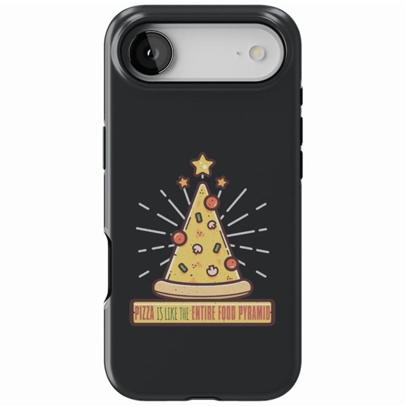 DistinctInk MagSafe Tough Case for iPhone 17 Air (6.7") - Pizza Entire Food Pyramid - Shockproof Drop Protection MagSafe Compatible Cover