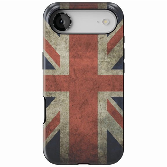 DistinctInk MagSafe Tough Case for iPhone 17 Air (6.7") - Red White Blue British Flag Old - Shockproof Drop Protection MagSafe Compatible Cover