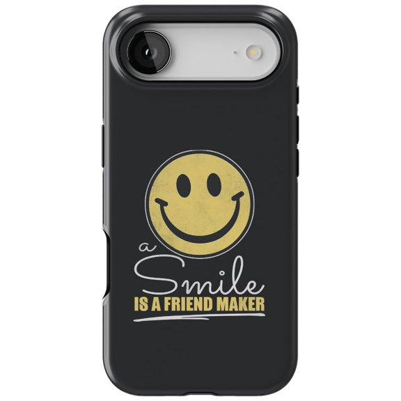 DistinctInk MagSafe Tough Case for iPhone 17 Air (6.7") - Smile Friendship Maker - Shockproof Drop Protection MagSafe Compatible Cover