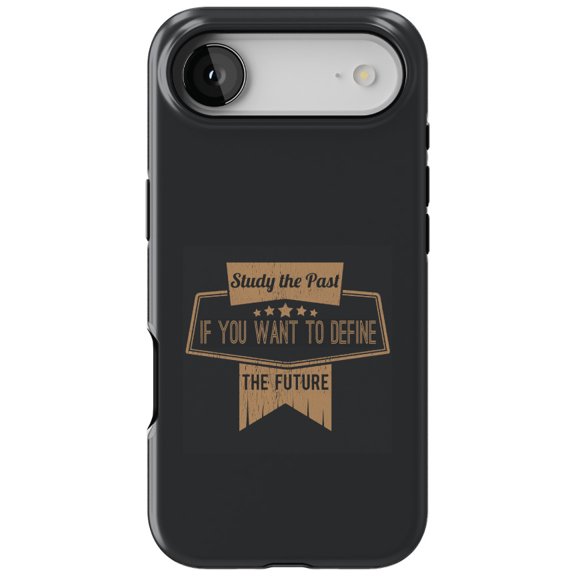 DistinctInk MagSafe Tough Case for iPhone 17 Air (6.7") - Study Past If Want Define Future - Shockproof Drop Protection MagSafe Compatible Cover
