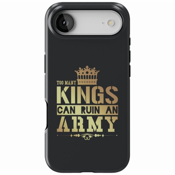 DistinctInk MagSafe Tough Case for iPhone 17 Air (6.7") - Too Many Kings Can Ruin an Army - Shockproof Drop Protection MagSafe Compatible Cover