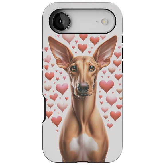 DistinctInk MagSafe Tough Case for iPhone 17 Air (6.7") - Valentine's Day Pharaoh Hound - Shockproof Drop Protection MagSafe Compatible Cover