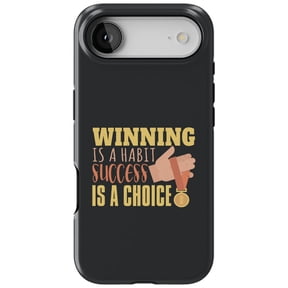 DistinctInk MagSafe Tough Case for iPhone 17 Air (6.7") - Winning A Habit Success A Choice - Shockproof Drop Protection MagSafe Compatible Cover
