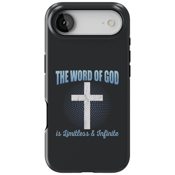 DistinctInk MagSafe Tough Case for iPhone 17 Air (6.7") - Word of God is Limitless and Infinite - Shockproof Drop Protection MagSafe Compatible Cover