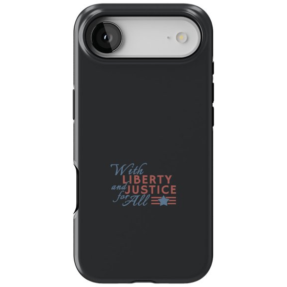 DistinctInk MagSafe Tough Case for iPhone 17 Air (6.7") - with Liberty and Justice for All - Shockproof Drop Protection MagSafe Compatible Cover