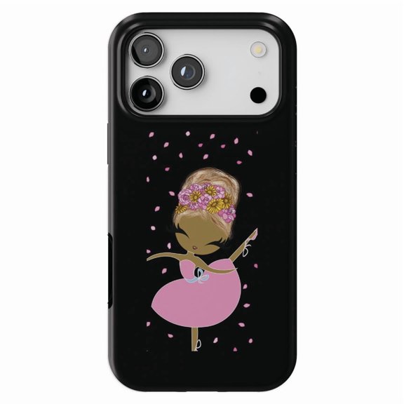 DistinctInk MagSafe Tough Case for iPhone 17 Pro (6.3") - Ballerina Dancing in Flower Petals - Shockproof Drop Protection MagSafe Compatible Cover