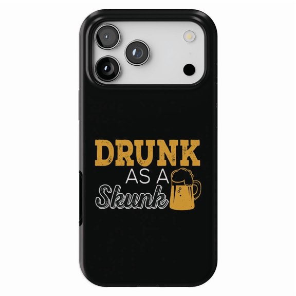 DistinctInk MagSafe Tough Case for iPhone 17 Pro (6.3") - Drunk As A Skunk - Shockproof Drop Protection MagSafe Compatible Cover