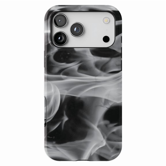 DistinctInk MagSafe Tough Case for iPhone 17 Pro (6.3") - Grey Black Flame Fire - Shockproof Drop Protection MagSafe Compatible Cover