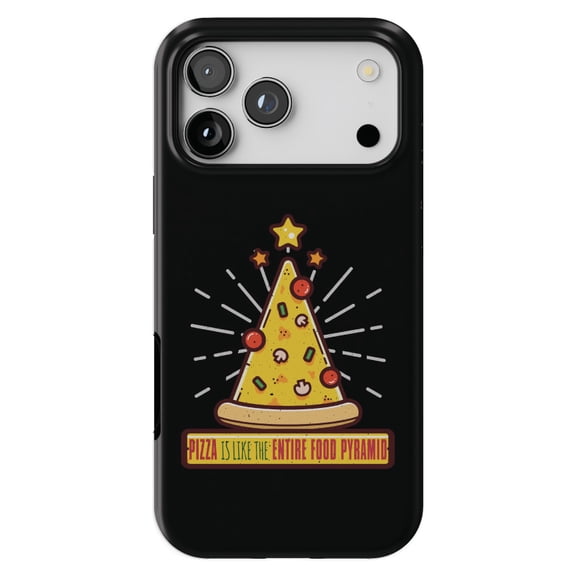 DistinctInk MagSafe Tough Case for iPhone 17 Pro (6.3") - Pizza Entire Food Pyramid - Shockproof Drop Protection MagSafe Compatible Cover