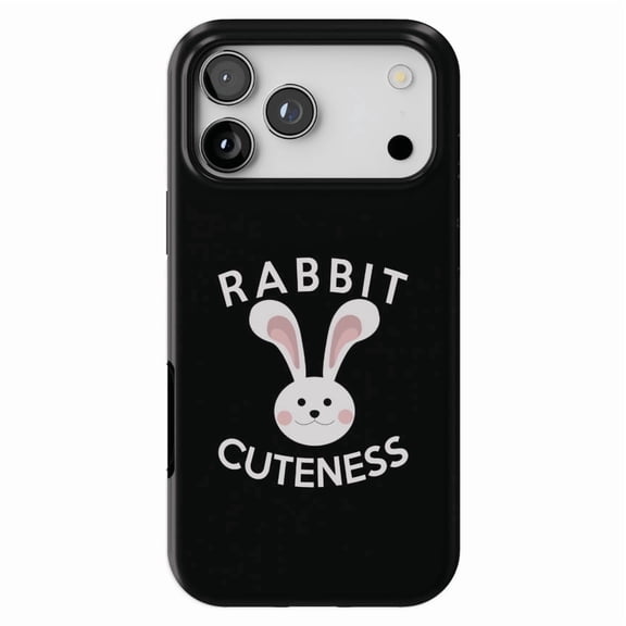 DistinctInk MagSafe Tough Case for iPhone 17 Pro (6.3") - Rabbit Cuteness - Bunny Ears - Shockproof Drop Protection MagSafe Compatible Cover