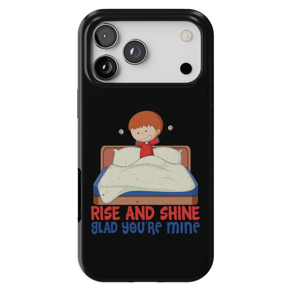 DistinctInk MagSafe Tough Case for iPhone 17 Pro (6.3") - Rise and Shine Glad You're Mine - Shockproof Drop Protection MagSafe Compatible Cover