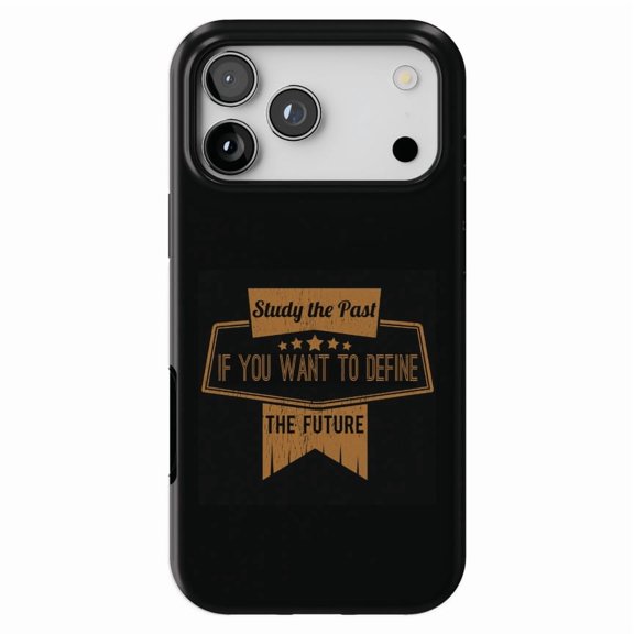 DistinctInk MagSafe Tough Case for iPhone 17 Pro (6.3") - Study Past If Want Define Future - Shockproof Drop Protection MagSafe Compatible Cover