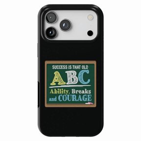 DistinctInk MagSafe Tough Case for iPhone 17 Pro (6.3") - Success Old ABC - Shockproof Drop Protection MagSafe Compatible Cover