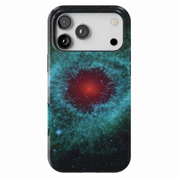 DistinctInk MagSafe Tough Case for iPhone 17 Pro Max (6.9") - Blue Teal Black Helix Nebula - Shockproof Drop Protection MagSafe Compatible Cover