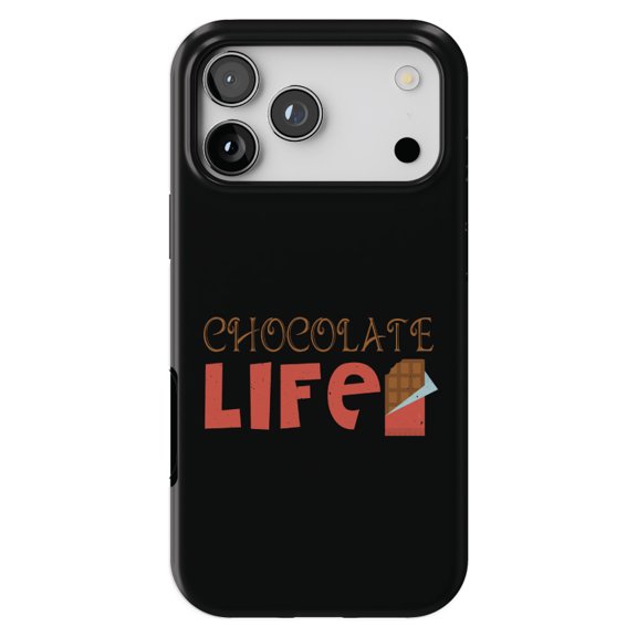 DistinctInk MagSafe Tough Case for iPhone 17 Pro Max (6.9") - Chocolate Life - Shockproof Drop Protection MagSafe Compatible Cover