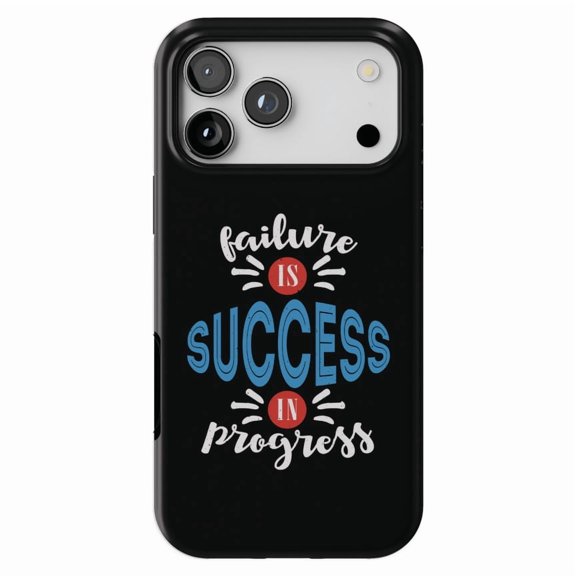 DistinctInk MagSafe Tough Case for iPhone 17 Pro Max (6.9") - Failure is Success in Progress - Shockproof Drop Protection MagSafe Compatible Cover