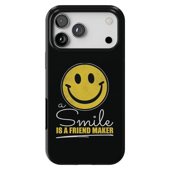 DistinctInk MagSafe Tough Case for iPhone 17 Pro Max (6.9") - Smile Friendship Maker - Shockproof Drop Protection MagSafe Compatible Cover