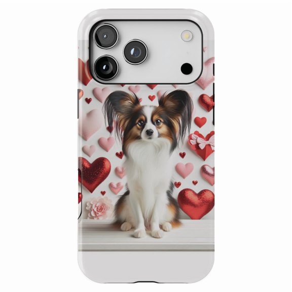 DistinctInk MagSafe Tough Case for iPhone 17 Pro Max (6.9") - Valentine's Day Papillon - Shockproof Drop Protection MagSafe Compatible Cover