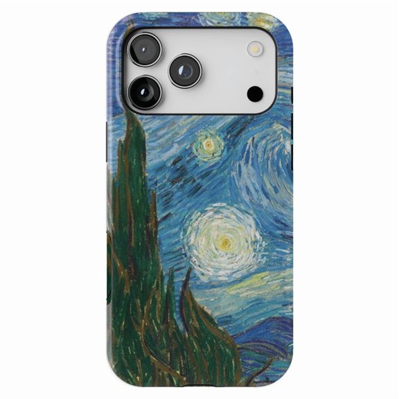 DistinctInk MagSafe Tough Case for iPhone 17 Pro Max (6.9") - Van Gogh Starry Night - Shockproof Drop Protection MagSafe Compatible Cover