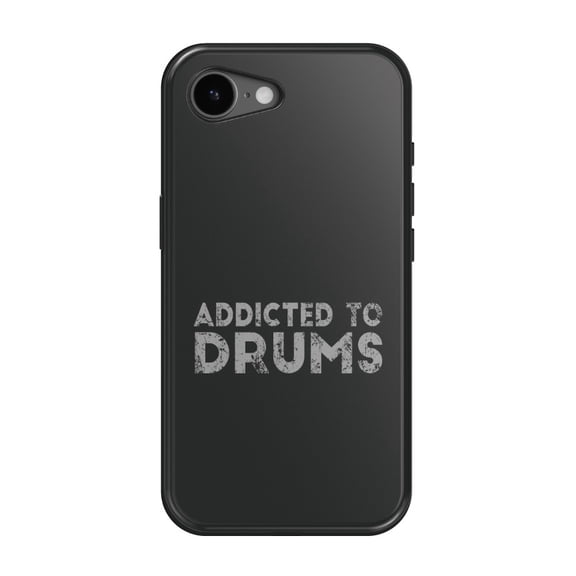 DistinctInk MagSafe Tough Case for iPhone 17e (6.1") - Addicted to Drums - Shockproof Drop Protection MagSafe Compatible Cover