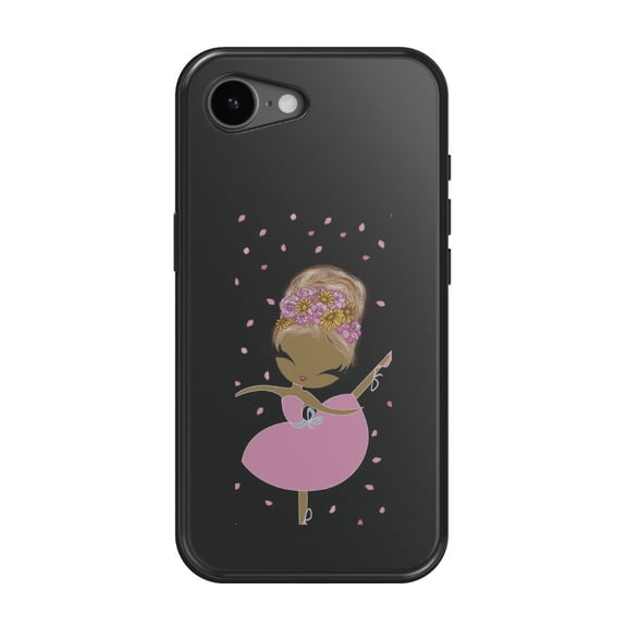 DistinctInk MagSafe Tough Case for iPhone 17e (6.1") - Ballerina Dancing in Flower Petals - Shockproof Drop Protection MagSafe Compatible Cover