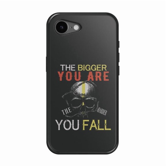 DistinctInk MagSafe Tough Case for iPhone 17e (6.1") - Bigger You are Harder Fall - Shockproof Drop Protection MagSafe Compatible Cover