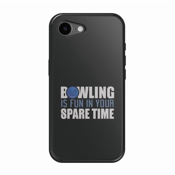 DistinctInk MagSafe Tough Case for iPhone 17e (6.1") - Bowling is Fun in Your Spare Time - Shockproof Drop Protection MagSafe Compatible Cover