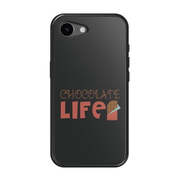 DistinctInk MagSafe Tough Case for iPhone 17e (6.1") - Chocolate Life - Shockproof Drop Protection MagSafe Compatible Cover