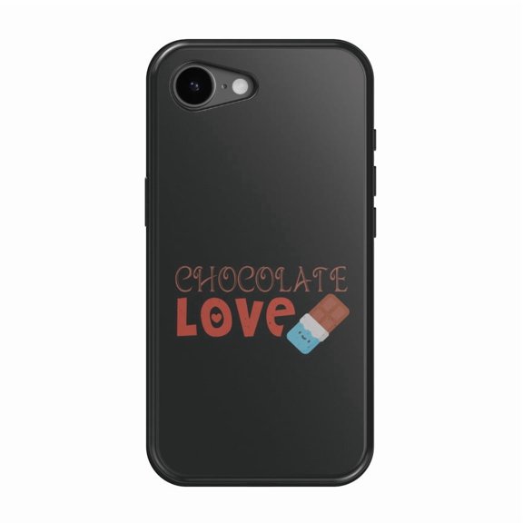 DistinctInk MagSafe Tough Case for iPhone 17e (6.1") - Chocolate Love - Shockproof Drop Protection MagSafe Compatible Cover