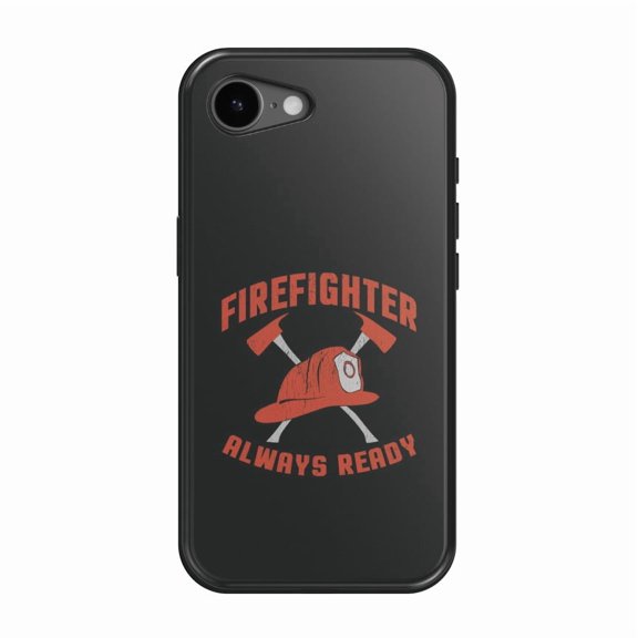 DistinctInk MagSafe Tough Case for iPhone 17e (6.1") - Firefighter - Always Ready - Shockproof Drop Protection MagSafe Compatible Cover