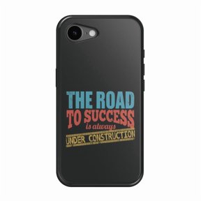 DistinctInk MagSafe Tough Case for iPhone 17e (6.1") - Road to Success Under Construction - Shockproof Drop Protection MagSafe Compatible Cover